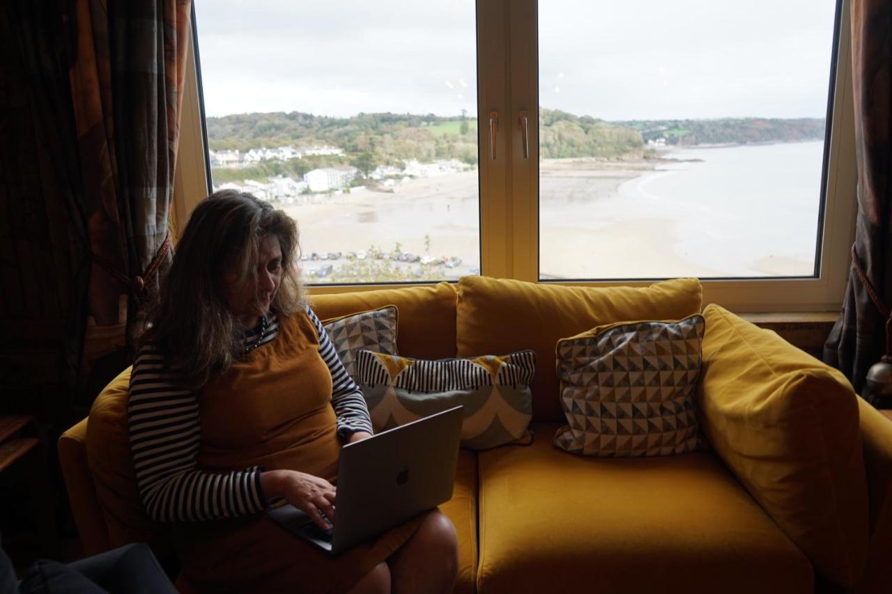 Beach House With Sea Views Over Saundersfoot Bay 외부 사진